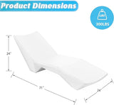 Pool Lounge Chairs Set of 2, in-Pool Chaise Lounger – Shelves Up to 9 Inches Deep, Aqua Outdoors, Poolside - Photo 2