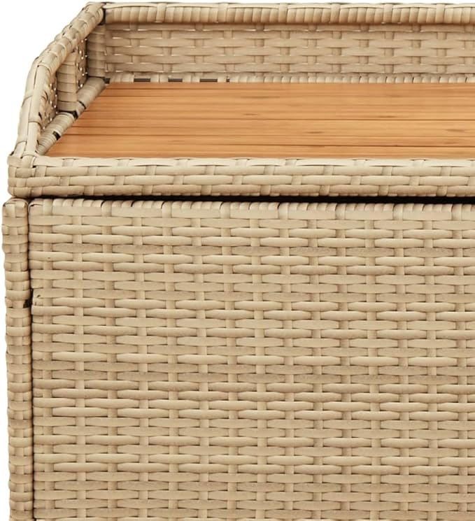 Storage Bench Mix Beige and Brown Outdoor Benches Yard Bench for Lawn Courtyard