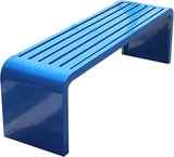 Modern Outdoor Benches Weatherproof Backless Front Porch Bench Metal Garden Benches for Outdoors Sturdy Steel Frame - Photo 1