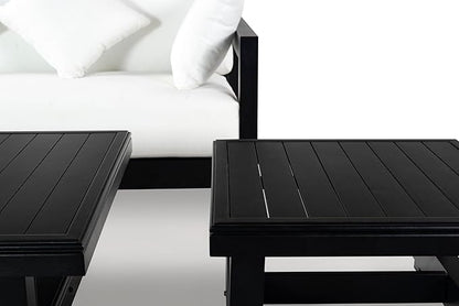 SAFAVIEH Outdoor Couture Collection Montford Black Patio Coffee Table