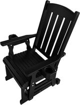Fortune Candy Wooden Patio Glider for One Person, with High Back and Deep Contoured Seat, Solid Fir Wood - Photo 6