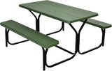 Giantex Picnic Table Bench Set Outdoor Camping All Weather Metal Base Yard Pool Dining Party Garden Patio Lawn Deck - Photo 1