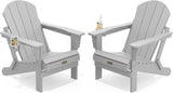 SERWALL Foldable Adirondack Chair Set of 2 - Photo 1
