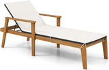 Tangkula Outdoor Chaise Lounge Chair, Rattan Patio Recliner with Armrests & 4-Level Backrest Adjustment - Photo 1