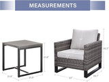 Rilyson Wicker Outdoor Patio Chairs Set - 3 Piece Rattan Patio Furniture Bistro Chairs Set with Waterproof Wicker - Photo 2