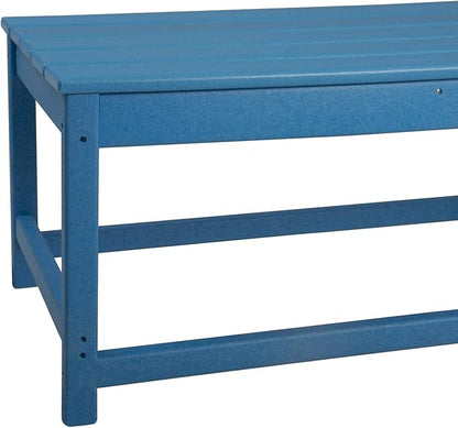 WO WESTIN OUTDOOR HDPE Laguna Outdoor Poly Adirondack Coffee Table, Pacific Blue