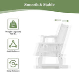 HIPS Patio Glider with Cup Holders, Durable Poly Lumber Material, All-Weather Resistant - Photo 7