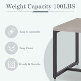 Belord Small Outdoor Side Table: 50 Lbs Weight Capacity Square Metal Patio Side Table with Anti-Rust Frame - Photo 4
