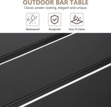 Outdoor Bar Table, Patio Counter Height Bar Table, 55" Rectangle Bar Tables for Patio, Garden, Yard, Balcony - Photo 7