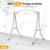 VINGLI 5FT Porch Swing Frame, 1000LBS Heavy Duty A-Frame Wooden Porch Swing Stand with Curved Arc Top - Photo 5
