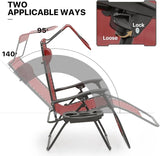 MoNiBloom Patio Zero Gravity Chair Outdoor Recliner Lounger with Canopy Shade and Foot Rest, Cup Holder, 330lbs Capacity - Photo 6