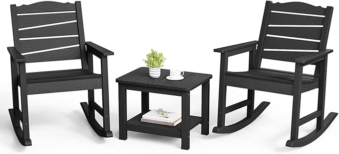 18" Outdoor Side Table, 2-Tier Patio Side Table, Weather Resistant, Easy Assembled - Photo 8