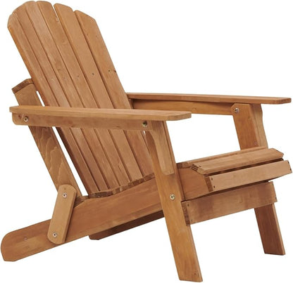 Oversize Folding Outdoor Adirondack Chair with Pre-Assembled Components for Ultimate Relaxation and Easy Storage Solutions