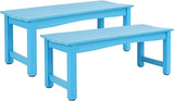 Weatherproof HIPS Outdoor Bench, 2-Person Patio Dining Bench, All-Weather Poly Lumber Garden Bench, Never Rot or Fade - Photo 1
