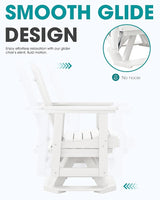 SERWALL Adirondack Swivel Glider Chair, HDPE Glider Set of 4 for Outdoor, All-Weather Glider Chair for Porch, Balcony - Photo 6