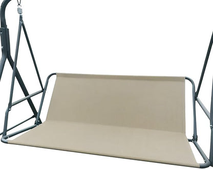 Porch Patio Swing Seat Cover Replacement, 600D Thicken Oxford Waterproof Replacement Fabric for Outdoor Garden Swing 2/3 Seater Chair 54.3x19.7x19.7inch(Beige-M)