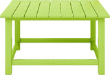WestinTrends Malibu Low Outdoor HDPE Square Patio Coffee Table, Lime - Photo 2