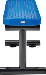 Global Industrial 4'L Heavy Duty Expanded Metal Mesh Flat Bench with Steel Frame, Portable Outdoor Bench - Photo 4