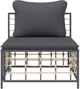 Metal Frame Outdoor Chairs, Garden Decorative Chairs, Reading Relaxation Chair, for Deck, Backyard, Porch - Photo 4