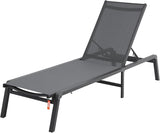 VEVOR 2 Pcs Chaise Lounge Chairs Outdoor, Aluminum Patio Lounge Chair with Adjustable 5-Position - Photo 6
