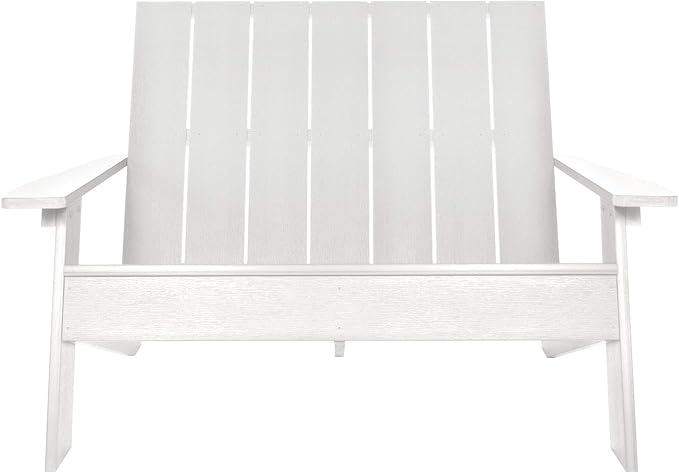 Highwood Italica Modern Outdoor Adirondack Loveseat, Adult, White
