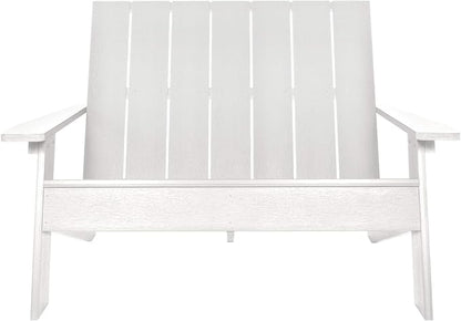 Highwood Italica Modern Outdoor Adirondack Loveseat, Adult, White