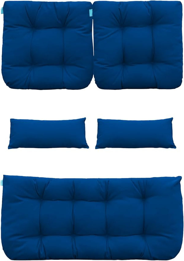 QILLOWAY Outdoor Patio Wicker Seat Cushions Group Loveseat/Two U-Shape/Two Lumbar Pillows for Patio Furniture - Photo 1