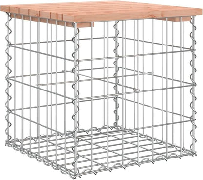 Garden Bench Natural Wood Color Silver Solid Douglas Fir Wood Outdoor Rustic Charm for Patios and Gardens Compact Size Fits Balconies and Small Spaces Durable Build Lasts