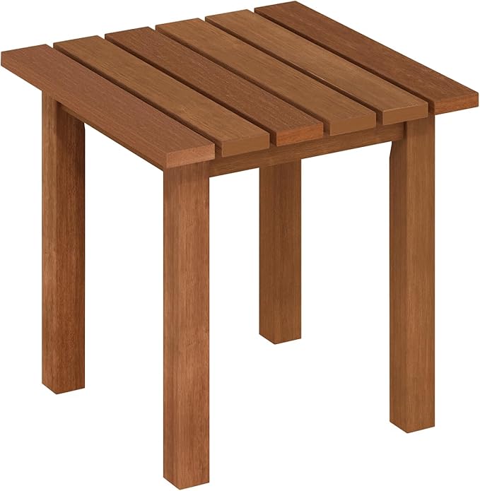 Furinno TIOMAN Patio Table, Outdoor Side Table, Patio End Table, Coffee Table in Teak Oil, for Patio, Garden, Porch - Photo 5
