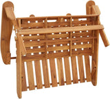 Solid Acacia Wood Garden Bench with Cream Cushions, Foldable Outdoor Bench for Patio Balcony Garden - Photo 7
