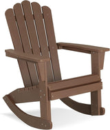 Psilvam Adirondack Patio Rocking Chair, Poly Lumber Porch Rocker with High Back - Photo 1