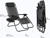 Nazhura Set of 2 Relaxing Recliners Patio Chairs Adjustable Steel Mesh Zero Gravity Lounge Chair Beach Chairs with - Photo 3