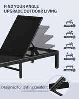 Aluminum Lounge Chairs Outdoor Chaise Furniture - Photo 6