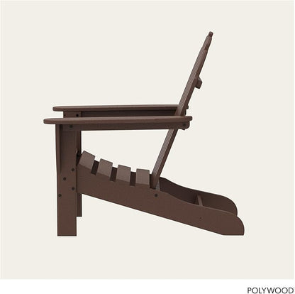 POLYWOOD AD4030MA Classic Outdoor Adirondack Chair, Mahogany