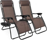 EZONE Zero Gravity Lounge Chairs Outdoor Adjustable Reclining Patio Chair Steel Mesh Folding Recliner for Pool Beach - Photo 1