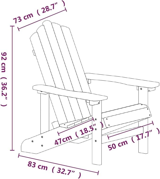 Adirondack Garden Chair with Table Adirondack Chair Garden Chair Wood Recliner Chair Adirondack Garden Chair Deck Chair - Photo 2