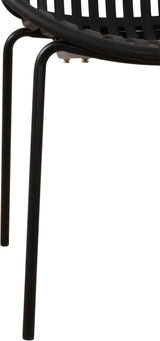 2 Pieces Outdoor Dining Chair, Modern Style Patio Dining Chairs, Breathable Design Stackable Lawn Chairs - Photo 9