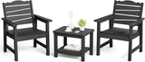 18" Outdoor Side Table, 2-Tier Patio Side Table, Weather Resistant, Easy Assembled - Photo 7