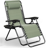 Nestl Zero Gravity Chairs 1 Pk, Portable Patio Lounge Outdoor with Pillows & Cup Holder Trays - Photo 1