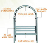 Heavy Duty Garden Arch, Metal Garden Arbor with Bench - Photo 3