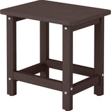 Weatherproof Outdoor Side Table, HDPE Small Outdoor Table for Adirondack, 16.6-Inch Patio Square End Tables for Garden - Photo 1