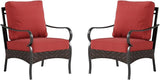 Sophia & William Extra Large Outdoor Patio Sofa Chairs Set 2 PCS Heavy-Duty Porch Furniture with High Back & Deep - Photo 1
