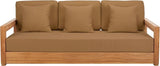SAFAVIEH Outdoor Couture Collection Montford Grey 3-Seat Bench Cushion & Pillow Cover Set - Photo 7