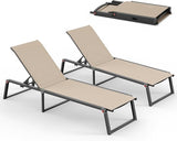 Aluminum Chaise Lounge Outdoor Set of 2 - Photo 1