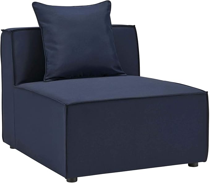 Modway EEI-4385-NAV Saybrook Patio Upholstered 6-Piece Sectional Sofa in Navy - Photo 9