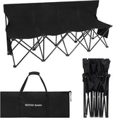 G GOOD GAIN Portable Soccer Bench - Team Bench Soccer 4 Seats with Bag, Sideline Folding Bench - Photo 1