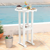 Sundale Outdoor 39 Inches Height Adirondack Bar Table, Patio HDPE Pub Height Round Counter Table - Photo 2