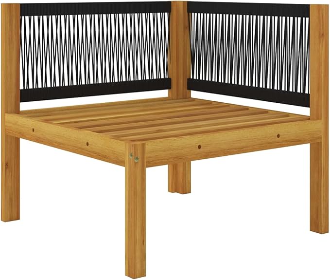 2-Seater Acacia Wood Garden Bench with Weather-Resistant Cushions, Modern Outdoor Patio Furniture for Balcony Terrace, Comfortable Seating with Removable Covers and Sturdy