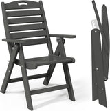 Costaelm Outdoor Adjustable Highback Folding Patio Dining Chair - Photo 1