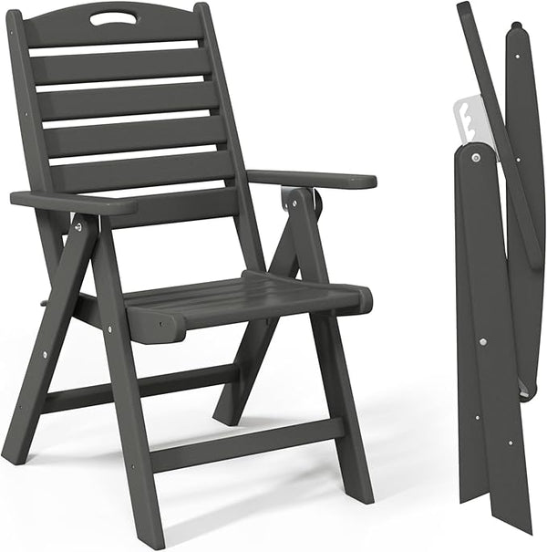 Costaelm Outdoor Adjustable Highback Folding Patio Dining Chair - Photo 1